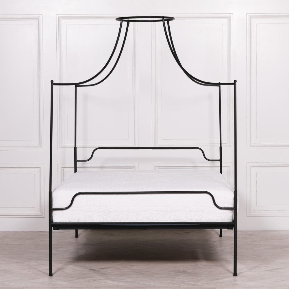 Product photograph of Black Iron 4ft 6in Double Bed from Choice Furniture Superstore.